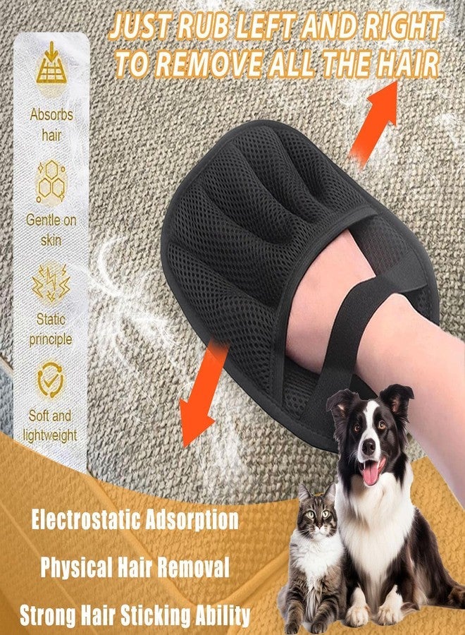 JICOOT Pet Hair Removal Glove for Cats & Dogs - 2025 Upgraded Five-Finger Electrostatic Grooming Gloves, Reusable Pet Hair Remover Tool for Sofa, Carpet, Couch, Clothing, Laundry & Car Seat - Image 4